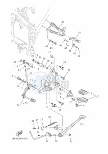 XTZ690 TENERE 700 (BHLA) drawing STAND & FOOTREST