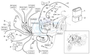 Pegaso 650 ie drawing Front electrical system