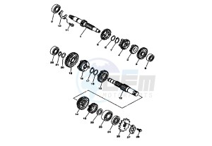 XT R 125 drawing TRANSMISSION