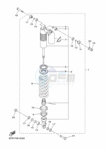 WR450F (B7R4) drawing REAR SUSPENSION