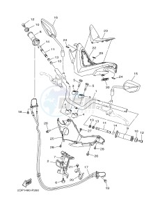 GPD125A GPD125-A NMAX125 (2DS6) drawing STEERING HANDLE & CABLE