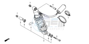 CB900F CB900F drawing REAR CUSHION