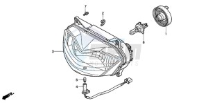 XL650V TRANSALP drawing HEADLIGHT