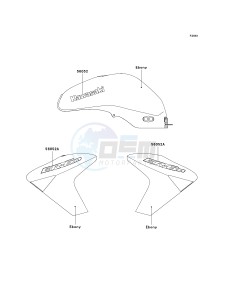 ER 650 A [ER-6N (EUROPEAN] (A6S-A8F) A6S drawing DECALS-- EBONY- --- A6S- -