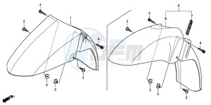 FES125A S-WING drawing FRONT FENDER