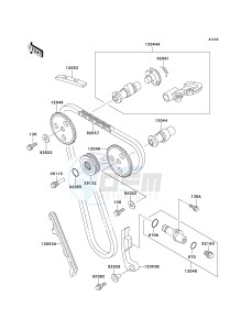 KL 125 D [KLR125] (D20-D22) [KLR125] drawing CAMSHAFT-- S- -_TENSIONER