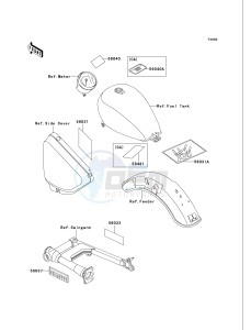 VN 750 A [VULCAN 750] (A6F) A6F drawing LABELS