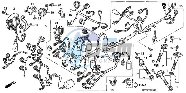 WIRE HARNESS (VFR800A)