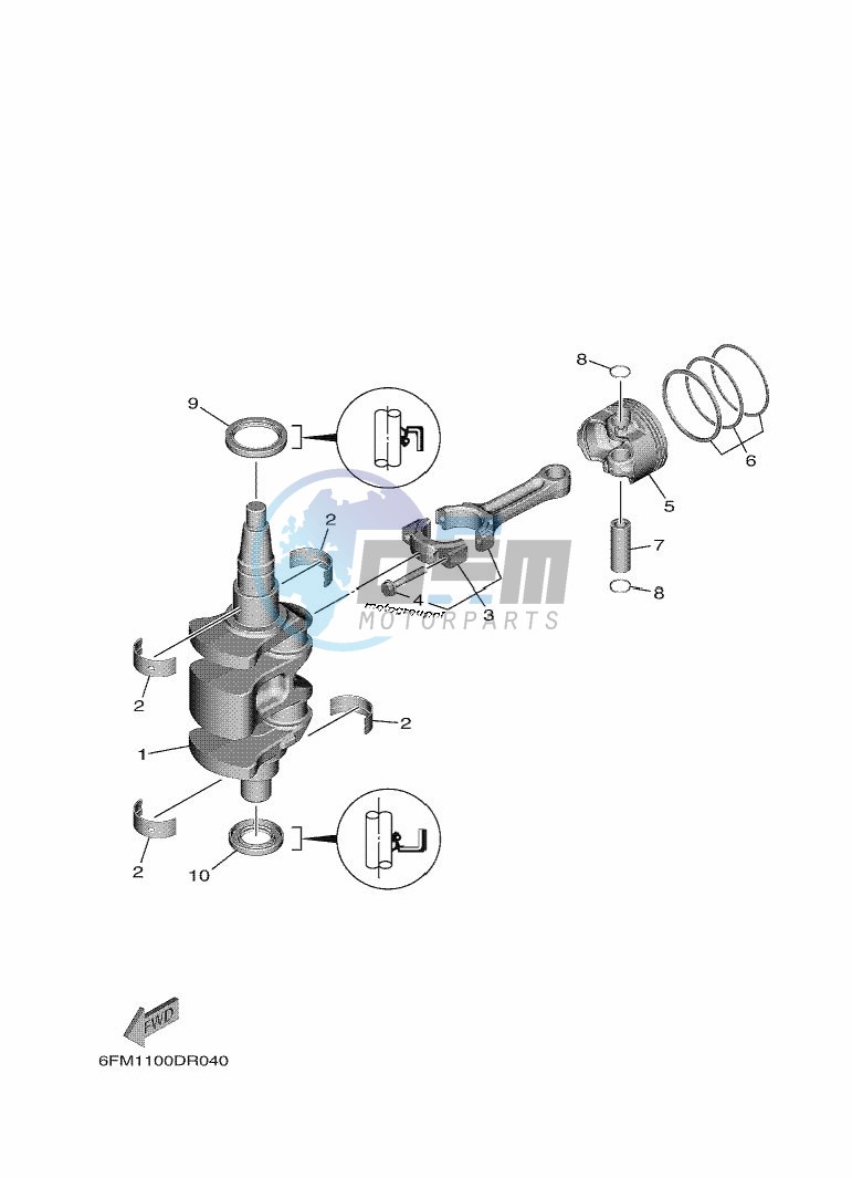 CRANKSHAFT--PISTON