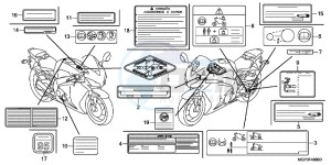 CBR1000RRC drawing CAUTION LABEL