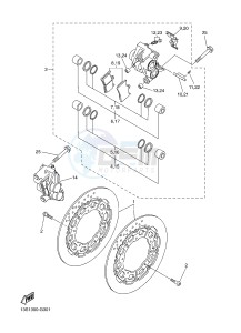 YZF-R6 R6 600 (1JSX) drawing FRONT BRAKE CALIPER