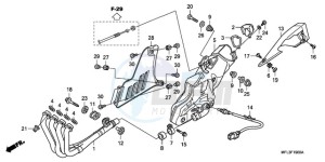 CBR1000RA9 France - (F / ABS CMF) drawing EXHAUST MUFFLER