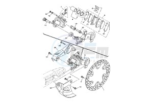 WR F 250 drawing REAR BRAKE CALIPER