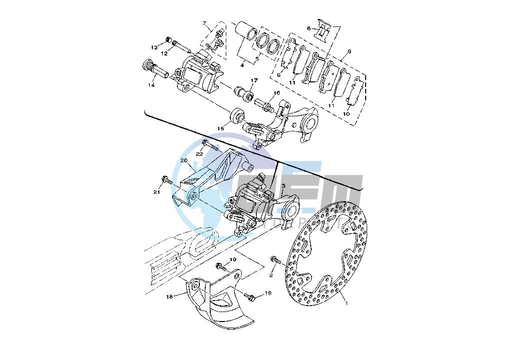 REAR BRAKE CALIPER