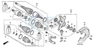 TRX420FAA Australia - (U) drawing FRONT KNUCKLE/FRONT DRIVE SHAFT