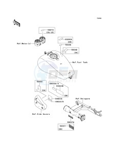 VN 1600 B [VULCAN 1600 MEAN STREAK] (B6F-B8FA) B7FA drawing LABELS