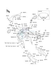 ZX 636 B [NINJA ZX-6R[ (B1-B2) [NINJA ZX-6R drawing COWLING