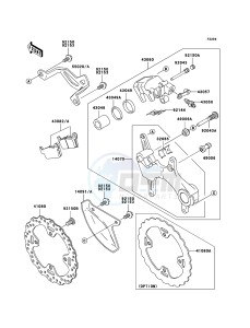 KLX450R KLX450ACF EU drawing Rear Brake