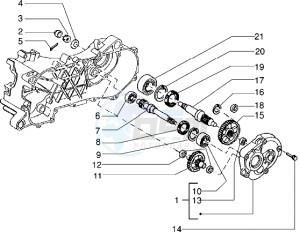 NRG 50 drawing Rear wheel shaft