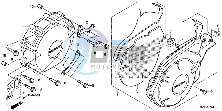 A.C. GENERATOR COVER ( CBR1000RR 2MA/ RA/ SA)