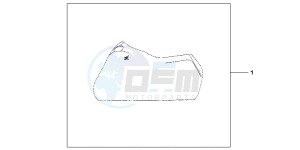 VFR1200FD VFR1200F UK - (E) drawing INDOOR CYCLE COVER