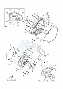 YZF125-A YZF-R125 (BNU1) drawing CRANKCASE COVER 1