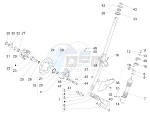 LXV 150 (NAFTA) drawing Fork/steering tube - Steering bearing unit