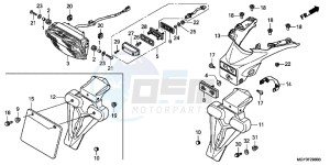 VFR800XD CrossRunner - VFR800X UK - (E) drawing TAILLIGHT