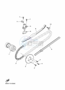 YFZ50 (BW4G) drawing CAMSHAFT & CHAIN