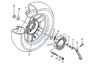 YP MAJESTY 150 drawing REAR WHEEL