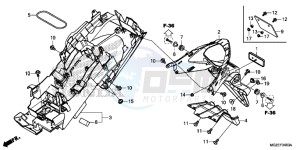 CB500FAD CB500F ABS Continue » UK - (E) drawing REAR FENDER