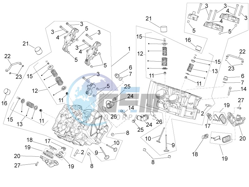 Cylinder head - valves