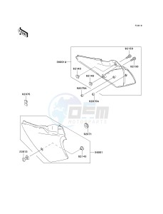 KDX 220 A [KDX220R] (A10-A12) [KDX220R] drawing SIDE COVERS_CHAIN COVER