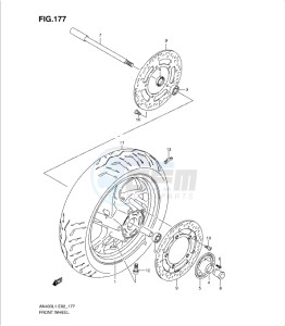 AN400Z drawing FRONT WHEEL (AN400ZAL1 E2)