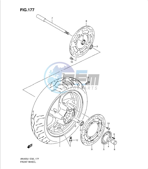 FRONT WHEEL (AN400ZAL1 E2)