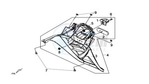 MAXSYM 600 I ABS EXECUTIVE EURO4 L7 drawing REAR FENDER