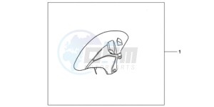 CBR1000RAA UK - (E / ABS HRC MKH) drawing CARBON FIBER FRONT FENDER