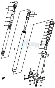 GSX-R750 (F-G-H) drawing FRONT RH DAMPER