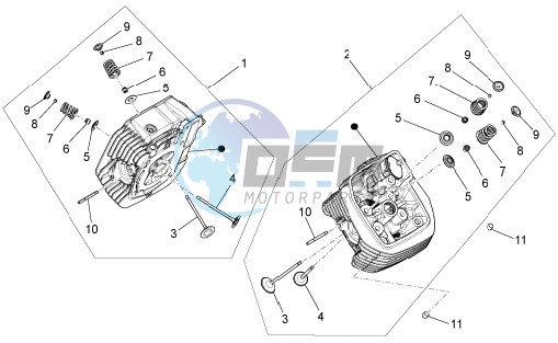 Cylinder head - valves