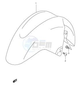 AN400 (E2) Burgman drawing FRONT FENDER (AN400K3 K4 K5 K6)