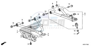 TRX420TM1H Europe Direct - (ED) drawing FRONT ARM