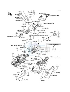 Z1000 ZR1000DAS XX (EU ME A(FRICA) drawing Cowling(Upper)