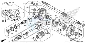 TRX420FA2G TRX420F Europe Direct - (ED) drawing REAR FINAL GEAR