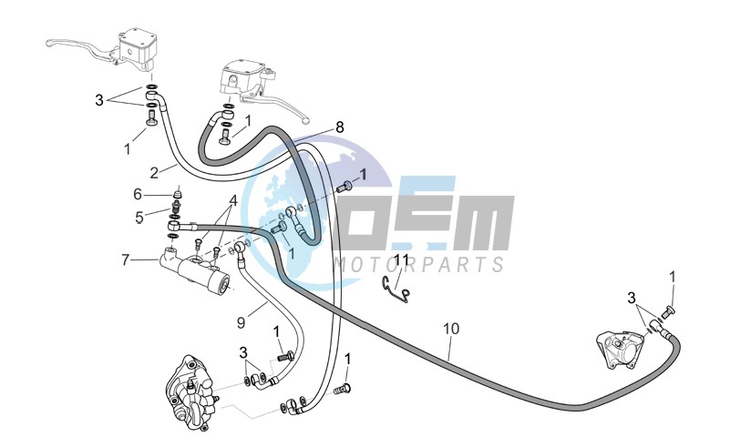 Front/rear brake system