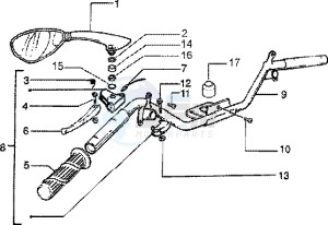 ET2 50 drawing Handlebars component LH