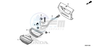 TRX250TMG TRX420 Europe Direct - (ED) drawing TAILLIGHT