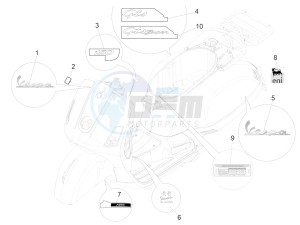 GTS 150 SUPER 4T 3V IE ABS E4 (EMEA) drawing Plates - Emblems