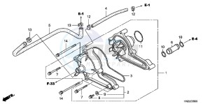 TRX500FPAD TRX500FPA ED drawing WATER PUMP