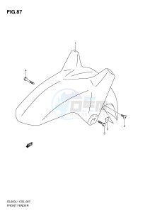 DL650 (E2) V-Strom drawing FRONT FENDER (DL650L1 E24)