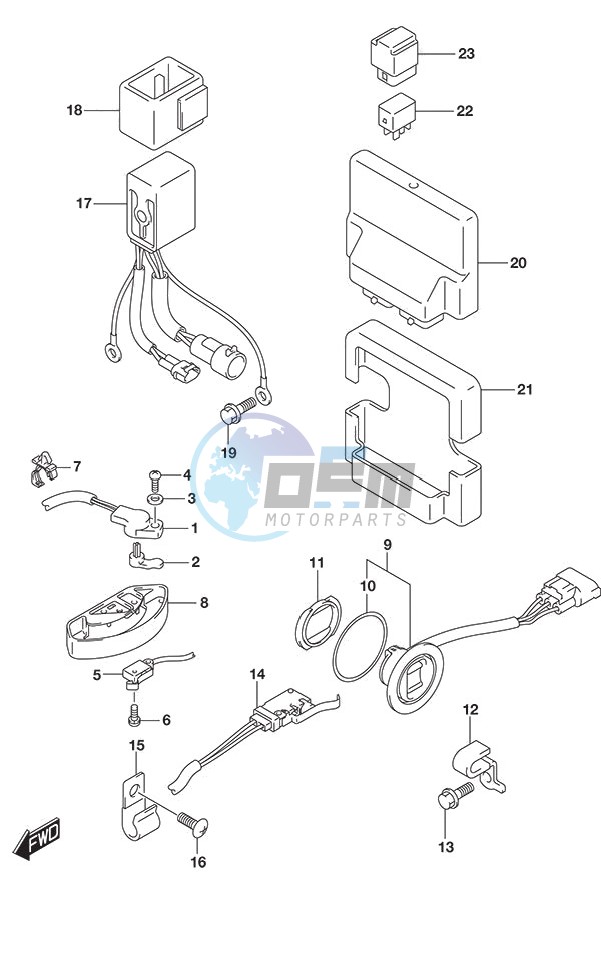 PTT Switch/Engine Control Unit